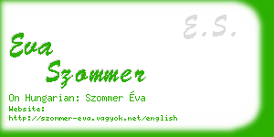 eva szommer business card